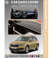 SKODA KAMIQ (2019-2024) Torpido Örtüsü Ön Göğüs Halı Torpido Koruma Birebir Uyum Kaymaz UV Koruma