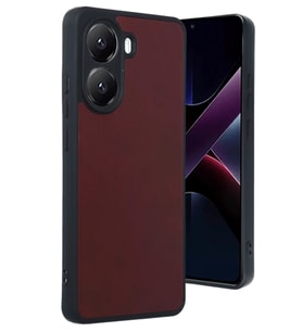 Poco X7 Pro Kılıf Aras Deri Kapak - Bordo
