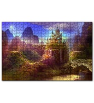 Cakapuzzle  Cennet Tepelerindeki Kale  Puzzle Yapboz MDF (Ahşap) (120 Parça)
