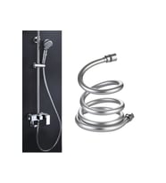 Monshop Gümüş Pvc Banyo Duş Hortumu Dayanıklı Banyo Musluk Duş Hortum 1,5 Metre..