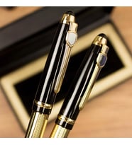 Kişiye Özel Kutulu Gold Roller ve Tükenmez Kalem Seti