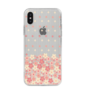 Iphone X / Xs Uyumlu Çiçek Desenli Şeffaf Telefon Kılıfı