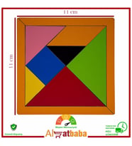 Ahşap Tangram. 7 Parça. 11 x 11 Cm. Eğitici
