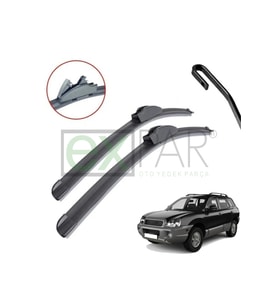 HYUNDAİ SANTA FE UYUMLU ÖN CAM SİLECEK SÜPÜRGESİ TAKIMI 2000 - 2005 MODEL SANTAFE ÖN SİLECEK