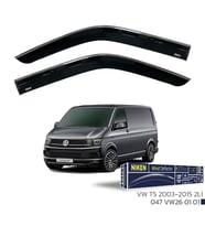 Vw Transporter T5 Kromlu Cam Rüzgarlığı 2' li Niken 2003-2015 arası uyumlu (Siyah)