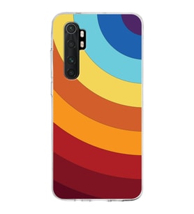 Xiaomi Mi Note 10 Lite Uyumlu Kapak Renk Cümbüşü Tasarımlı Şeffaf Silikon Kılıf