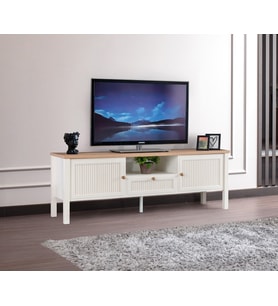 ALAÇATI TV ÜNİTESİ SEHPASI (Beyaz - Ceviz)
