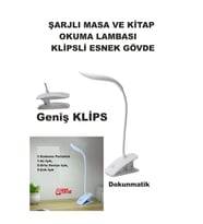 Şarj Edilebilir Klipsli Kitap Okuma Işığı 14 Led Kitap Arası Okuma 3 Modlu Işık Mandallı Lamba Masa