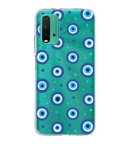 PrintiFy Xiaomi Redmi 9T ile Uyumlu 1mm Slim Fit Nazar Boncuğu 1 Baskılı Şeffaf  Kılıf
