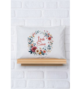 Pia Baby Premium %100 Pamuk İsme Özel Kız Bebek Yastık Kılıfı 35*45 cm 5067-12