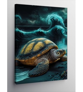 Kanvas Tablo Kumsaldaki Caretta Caretta