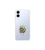 Samsung Galaxy S25 Edge ile uyumlu Splash arı tasarımlı şeffaf silikon kılıf