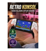 Taşınabilir Retro Oyun Konsolu 1000 Klasik Oyunlu Renkli Ekran El Konsolu