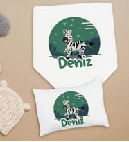 BK Kids Kişiye Özel İsimli Bebek Battaniye ve Yastık Hediye Seti, Yeni Doğan Bebek Hediyesi, Bebek Uyku Seti-26
