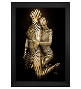 Kadın Motifli Kanvas Tablo 50 x 70 cm Siyah Çerçeve