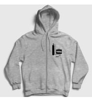 Presmono Unisex Gri Cgun Film No Country For Old Men Fermuarlı Kapüşonlu Sweatshirt 247972tt