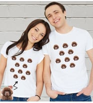 BK Gift Kişiye Özel Evcil Hayvan Tasarımlı Beyaz Tişört-9, Sevgiliye Hediye, Arkadaşa Hediye, Trend T-Shirt