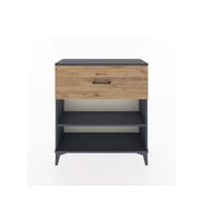 Arges Şifonyer Tek Raflı Tek Çekmeceli 88x30x96 Antrasit-Çam