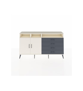 Arges Konsol 5 Raflı 4 Çekmeceli 2 Kapaklı 176x30x99 Aytaşı-Aytaşı/Antrasit