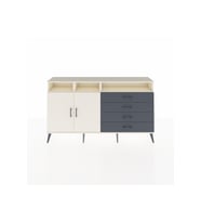 Arges Konsol 5 Raflı 4 Çekmeceli 2 Kapaklı 176x30x99 Aytaşı-Aytaşı/Antrasit