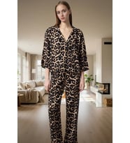 Shally Dokuma Viskon Pijama Takımı Kışlık Rahat Kalıp Dayanıklı Malzeme Profesyonel Görünüm (Çok Renkli)