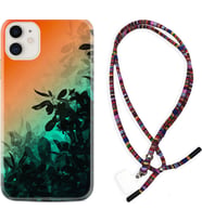 Apple iPhone 11 12 13 Mini Kılıf Boyun Asklı Rasta Silikon Güzel Çiçekler 1712