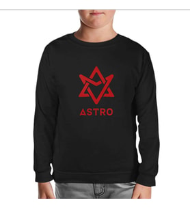 Astro - Logo Siyah Çocuk Sweatshirt