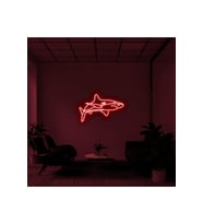 Köpek Balığı Figürlü Dekoratif Neon Tabela