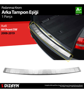 Audi A4 Avant SW Krom Arka Tampon Eşiği 2008-2019