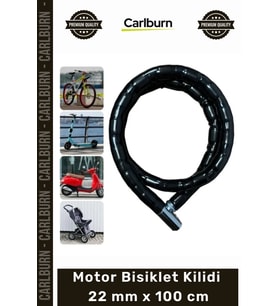 #Kilit Çelik Spiral Halat Zırhlı Güvenlik Emniyet Zinciri Sağlam Motor Bisiklet Kilidi 22 mm x 100cm