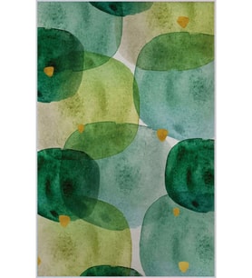Eliana Home Baskılı, Yıkanabilir Kaymaz Taban Salon Halısı LNA1752 100x150 cm (Yeşil)