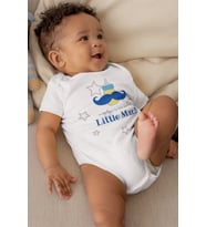 Little Man Desenli Kısa Kol Erkek Body