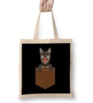 Adorable Puppy Peeking Out Of Your Pocket Dog Bez Çanta Uzun Saplı