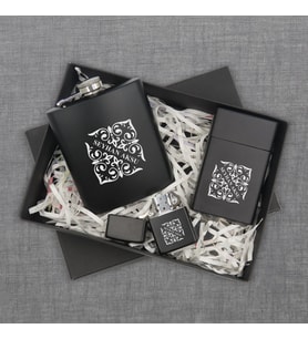 BK Gift Kişiye Özel İsimli Siyah Çelik İçki Matarası Sigara Kutusu ve Benzinli Çakmak Hediye Seti -10, Sevgiliye Hediye, Arkadaşa Hediye, Doğum Günü Hediyesi