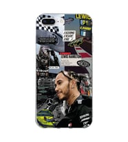 Iphone 7 Plus ve 8 Plus Uyumlu Lewis Hamilton Kolaj Tasarımlı Şeffaf Telefon Kılıfı