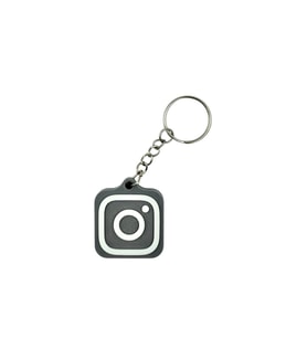 NFC Anahtarlık - İnstagram Anahtarlık Gri (Büyük Boy 4,5 cm)