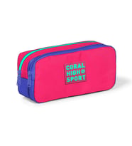 Coral High Sport Neon Mercan Lavanta İki Bölmeli Kalem Çantası 22274