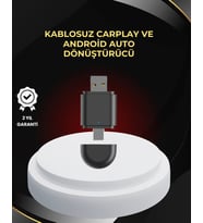 Kablosuz CarPlay ve Android Auto Dönüştürücü – USB-A &amp; Type-C Girişli Akıllı Adaptör