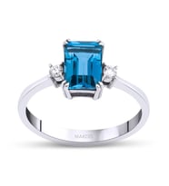 1.40 Karat Aquamarine Pırlanta Yüzük