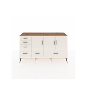 Kronos Konsol 4 Raflı 6 Çekmeceli 3 Kapaklı 176x59x99 Çam-Aytaşı