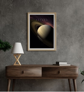 Satürn Saturn Uzay Metal Poster Metal Tablo Metal Üzerine Baskılı Metal Poster Ev Duvar Dekorasyon