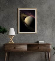 Satürn Saturn Uzay Metal Poster Metal Tablo Metal Üzerine Baskılı Metal Poster Ev Duvar Dekorasyon