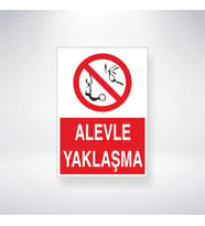 Alevle Yaklaşma 21x28 Arkası Yapışkanlı Levha