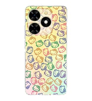 PrintiFy Tecno Spark 20c Uyumlu Kamera Korumalı Hello Kitty Tasarımlı Şeffaf  Silikon Kılıf