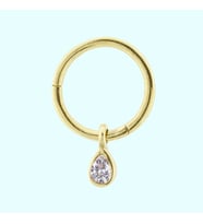 Altın Halka Piercing Damla 14 Ayar