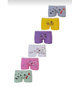 TUTKU 0181 KIZ ÇOCUK DESENLİ BOXER 12 ADET