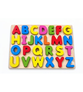 Ahşap Alfabe Puzzle Eğitici Oyuncak