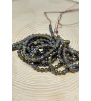 Golden & Siyah Obsidyen Taşı YARIM Dizi 2,5mm (17cm uzunluğundadır)