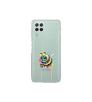 Samsung Galaxy A22 ile uyumlu Splash arı tasarımlı şeffaf silikon kılıf