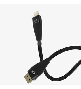 K692 Safe 1200mm USB-A → Lightning Data Ve Şarj Kablosu (Siyah)